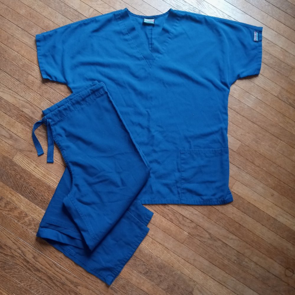 XS Navy Blue Scrub Set